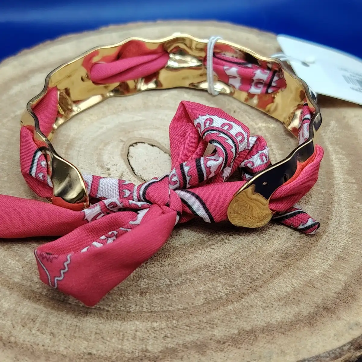 bracelet acier tissu