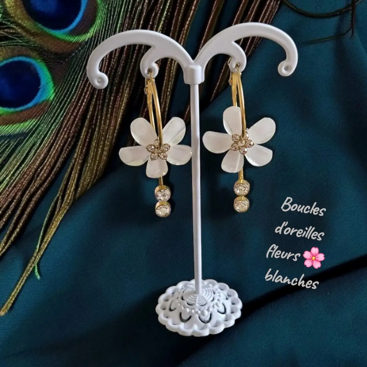 boucles d oreilles fleur
