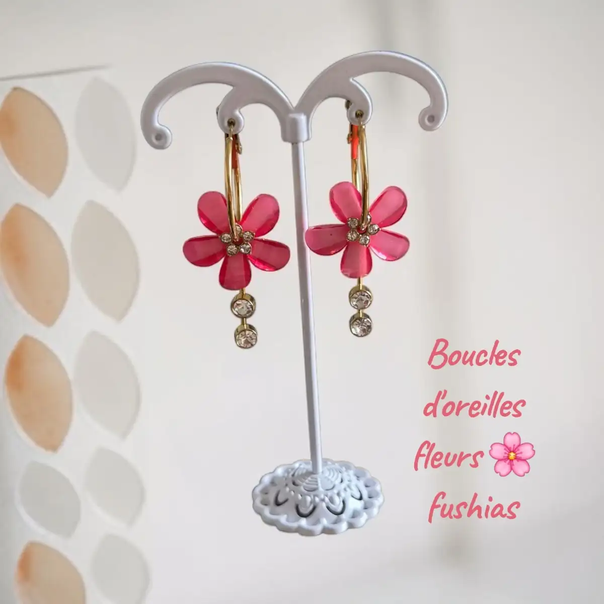 boucles d oreilles fleur