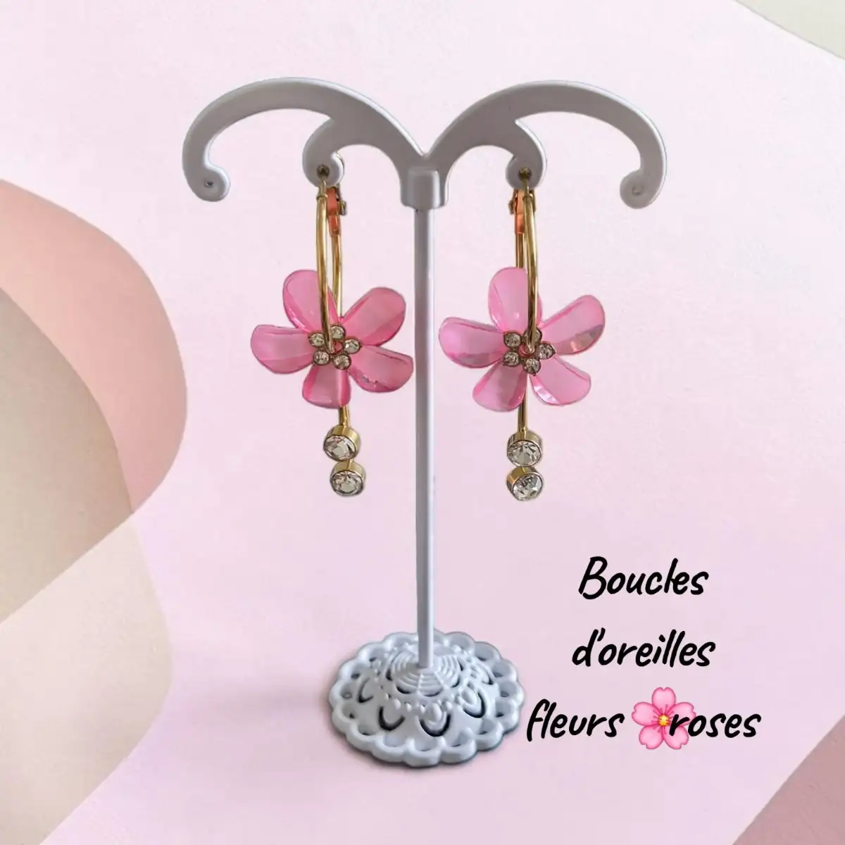 boucles d oreilles fleur