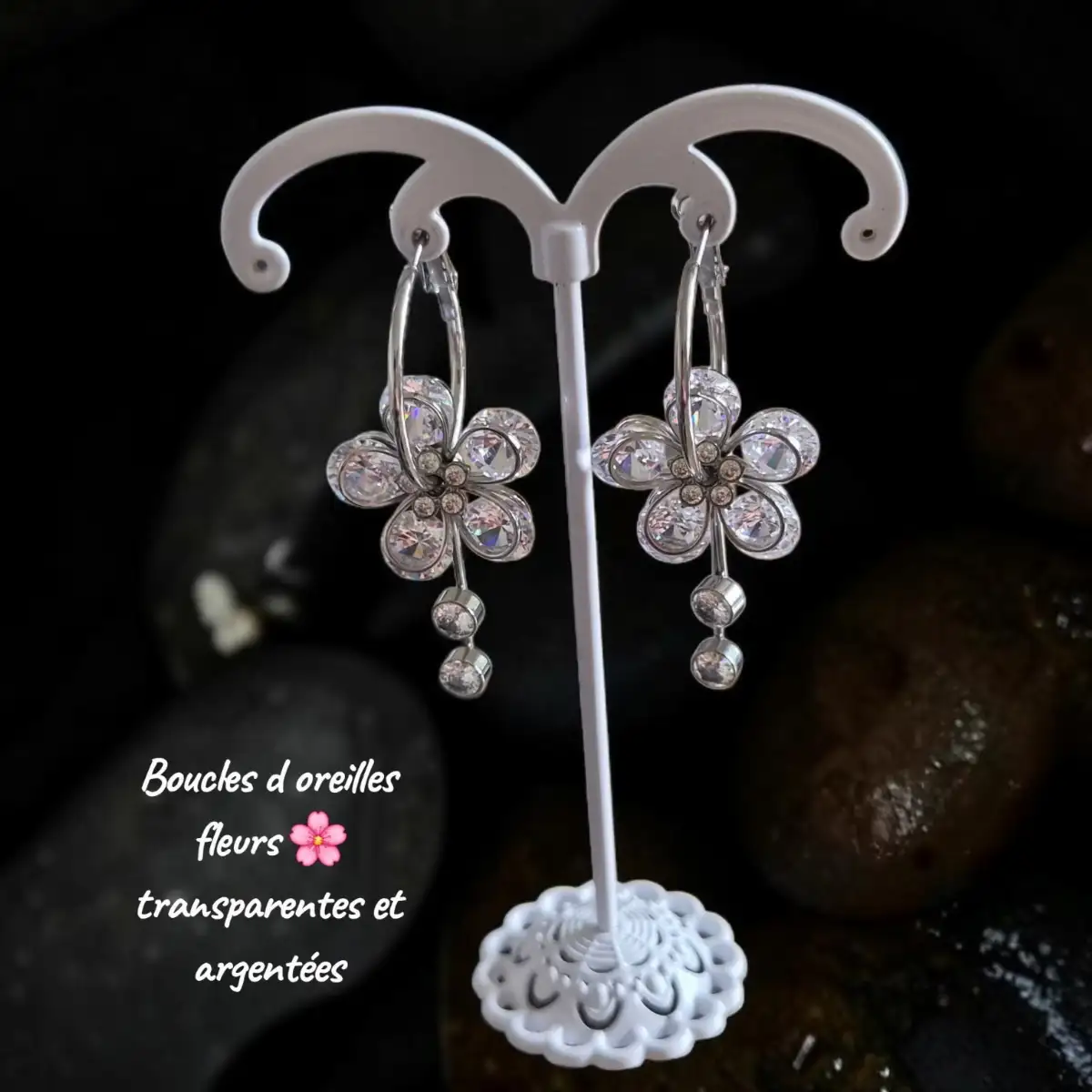 boucles d oreilles fleur