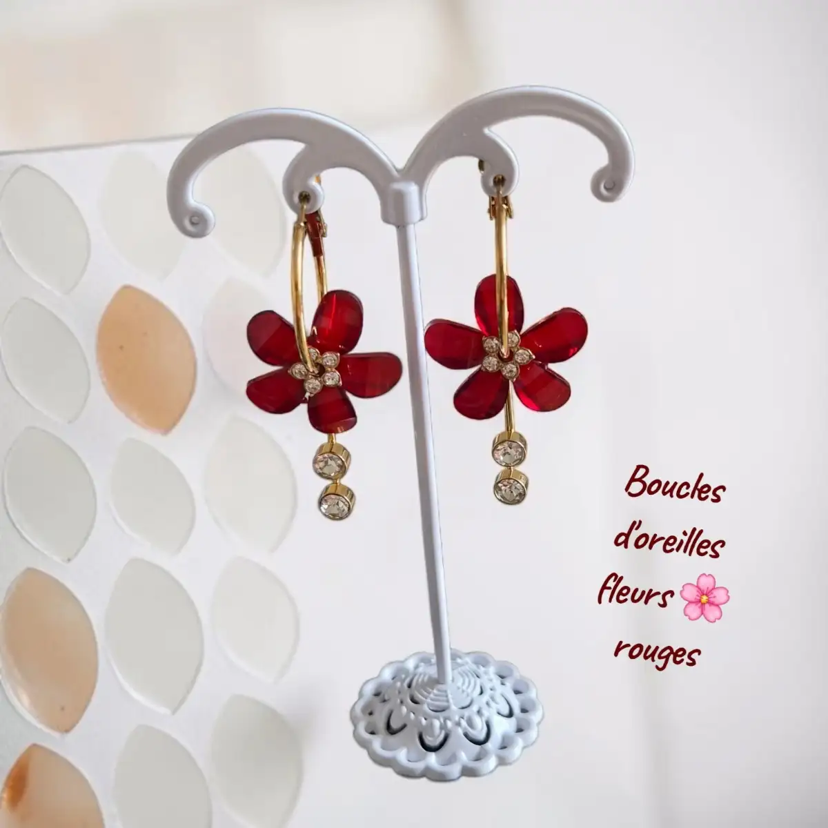 boucles d oreilles fleur